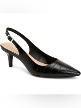 Alfani Black Slingback Kitten Heel